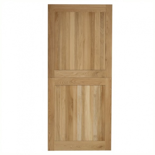 Solid Oak External Door - Framed & Ledged Stable